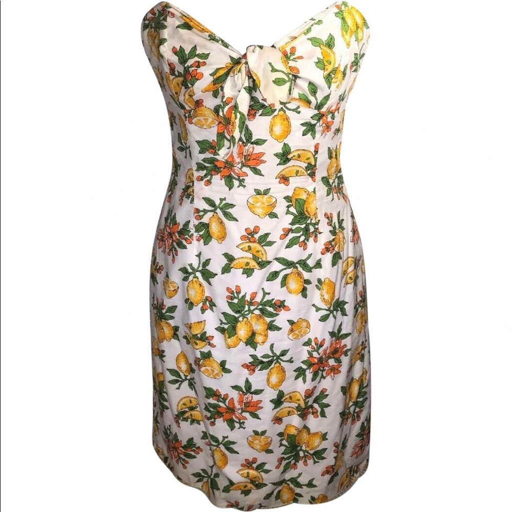Milly Lemon Print Pockets Dress Size 6